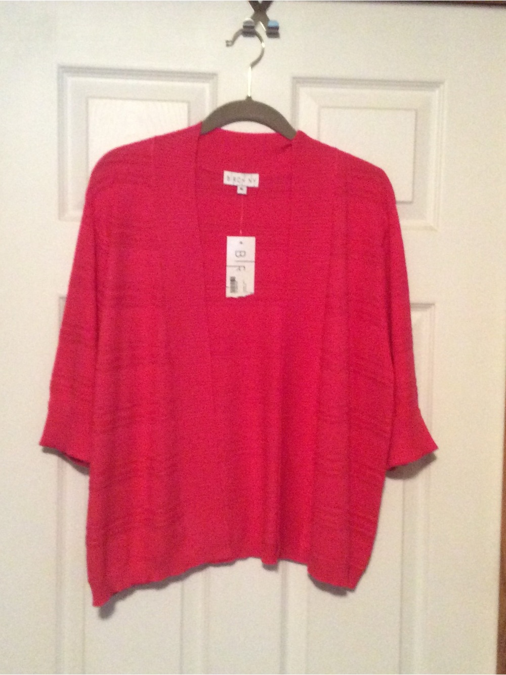 Coral Open-Front Women's Sweater Cardigan